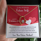 To My Wonderful Future Wife I Will Cherish You Forever Love Pendant Necklace
