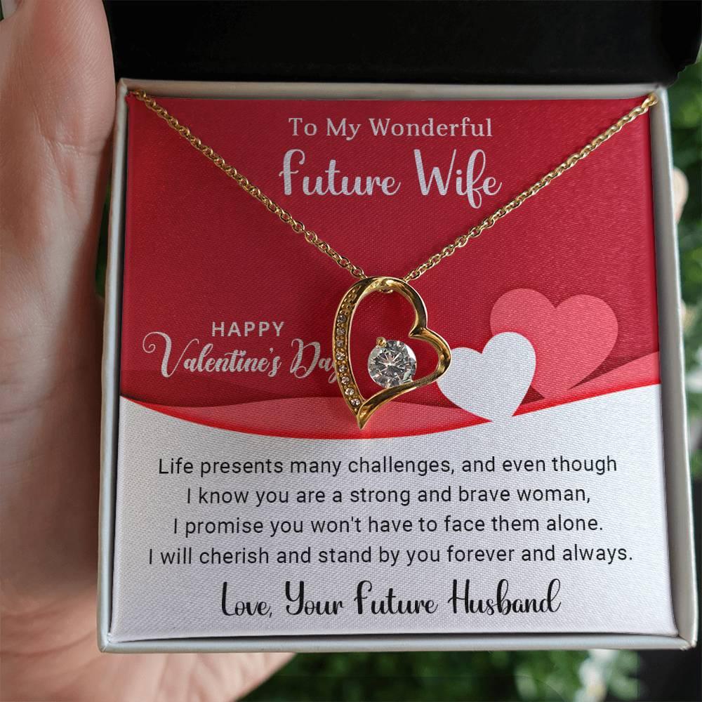 To My Wonderful Future Wife I Will Cherish You Forever Love Pendant Necklace - Mallard Moon Gift Shop