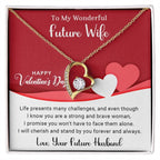 To My Wonderful Future Wife I Will Cherish You Forever Love Pendant Necklace