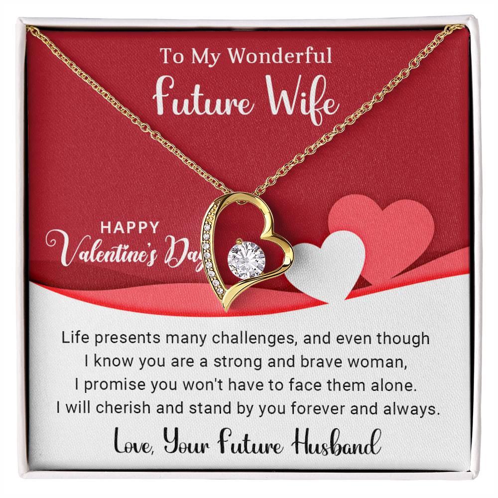 To My Wonderful Future Wife I Will Cherish You Forever Love Pendant Necklace - Mallard Moon Gift Shop