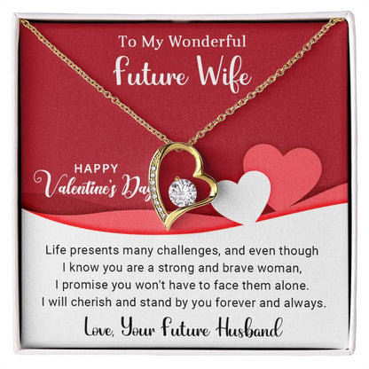 To My Wonderful Future Wife I Will Cherish You Forever Love Pendant Necklace - Mallard Moon Gift Shop
