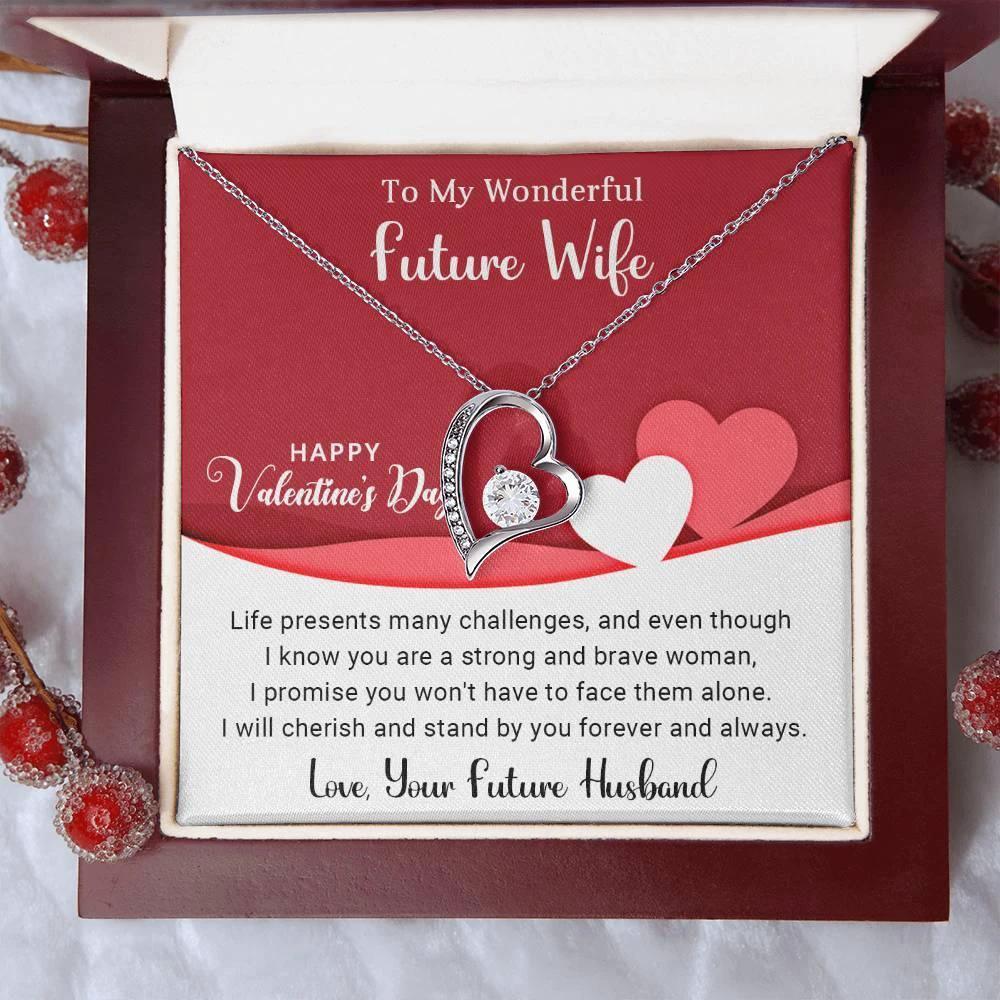 To My Wonderful Future Wife I Will Cherish You Forever Love Pendant Necklace