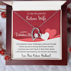 To My Wonderful Future Wife I Will Cherish You Forever Love Pendant Necklace