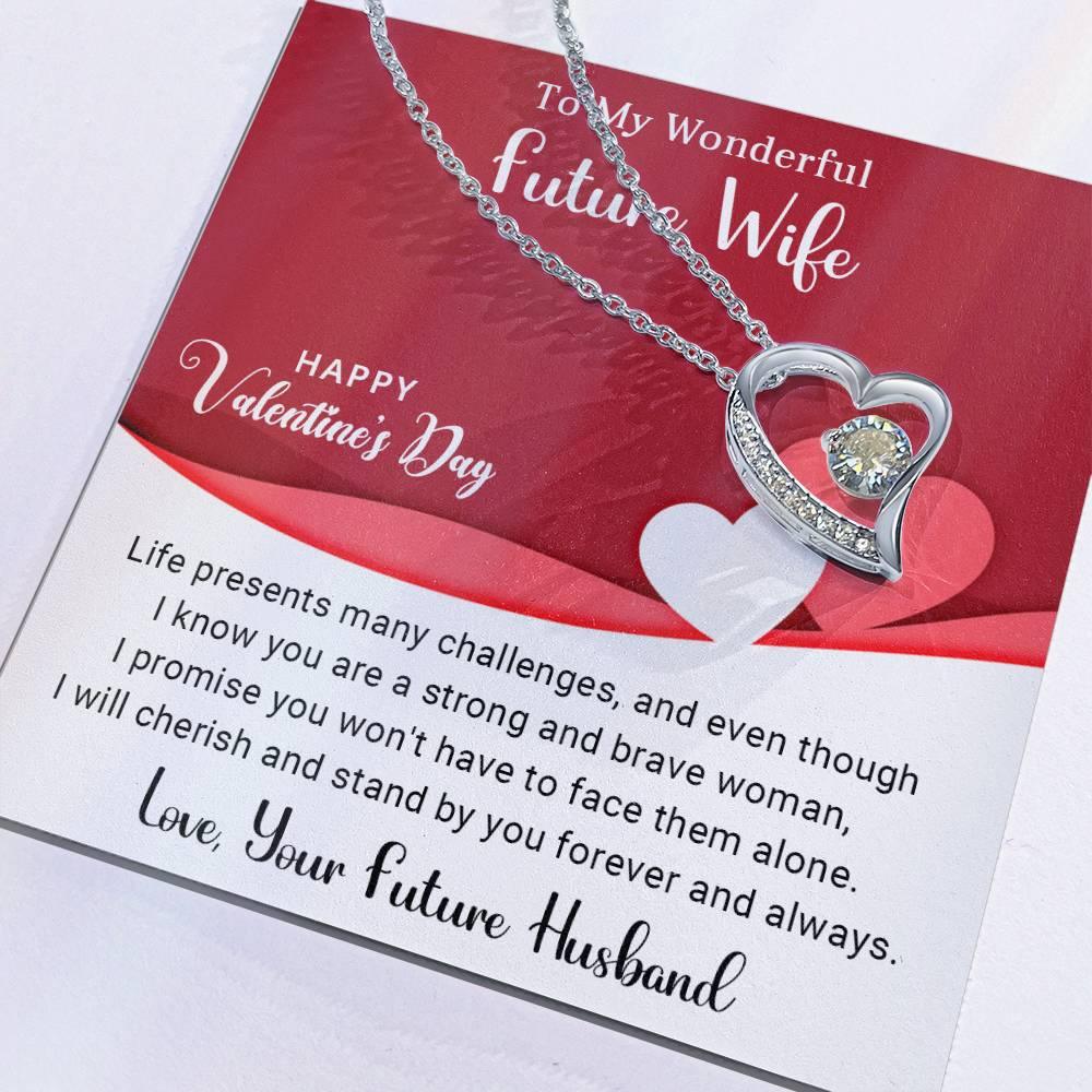 To My Wonderful Future Wife I Will Cherish You Forever Love Pendant Necklace - Mallard Moon Gift Shop
