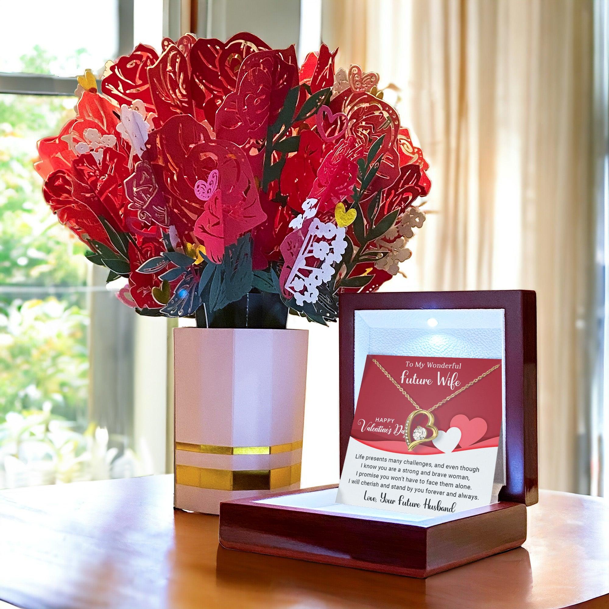 To My Wonderful Future Wife I Will Cherish You Forever Love Pendant Necklace - Mallard Moon Gift Shop