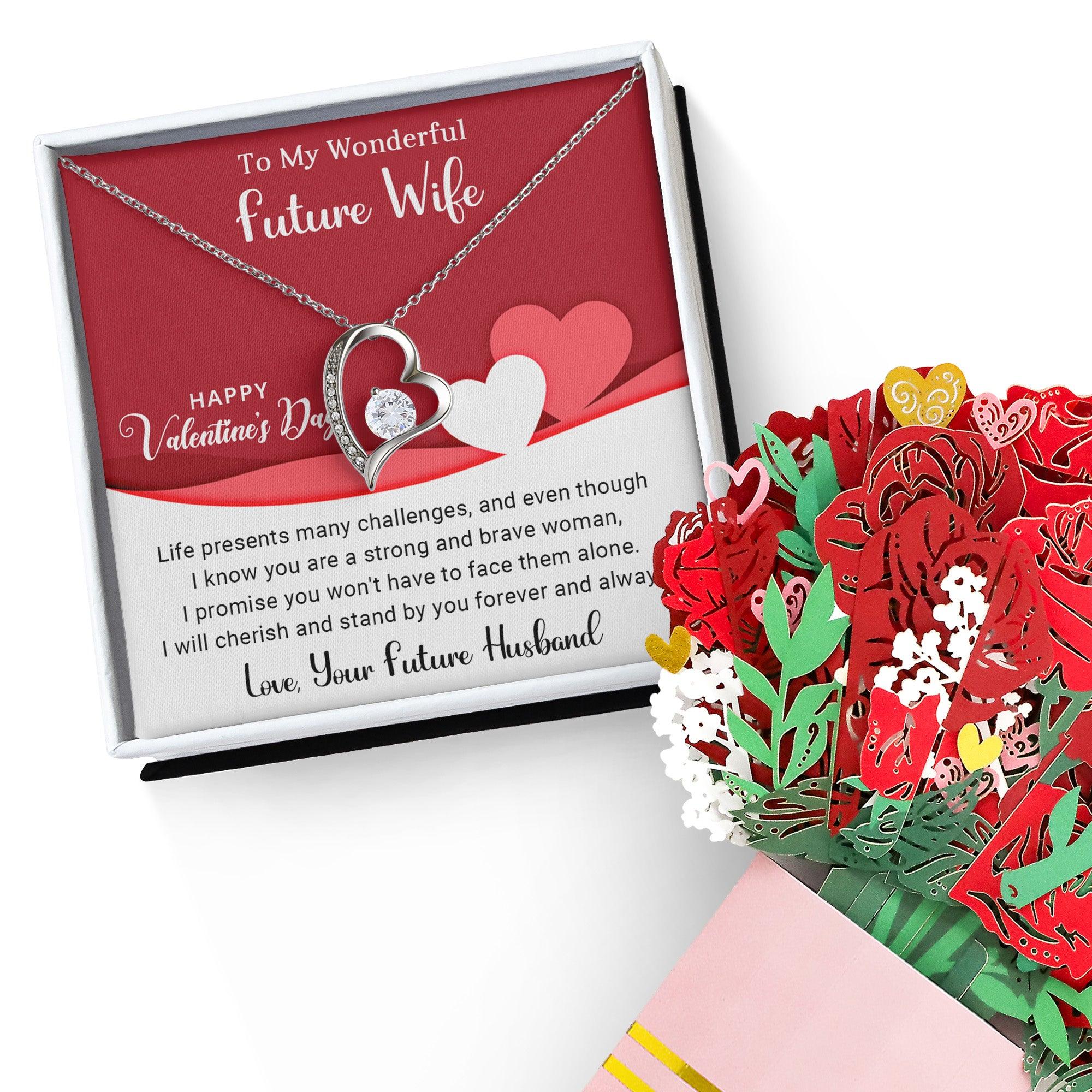 To My Wonderful Future Wife I Will Cherish You Forever Love Pendant Necklace - Mallard Moon Gift Shop