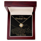To My Wonderful Mom You Are The Lion that Protected, Supported and Nourished Me Love Knot Necklace