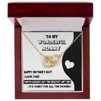 To My Wonderful Mommy to Be - Sorry For All the Kicking - Interlocking Hearts Necklace