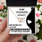 To My Wonderful Mommy to Be - Sorry For All the Kicking - Interlocking Hearts Necklace