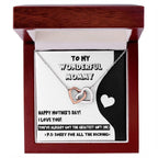 To My Wonderful Mommy to Be - Sorry For All the Kicking - Interlocking Hearts Necklace