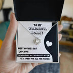 To My Wonderful Mommy-to-Be - Sorry For All the Kicking - Love Knot Necklace