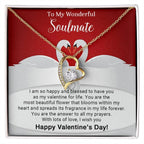 To My Wonderful Soulmate I Am Blessed to Have You for My Valentine Forever Love Pendant Necklace