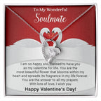 To My Wonderful Soulmate I Am Blessed to Have You for My Valentine Forever Love Pendant Necklace
