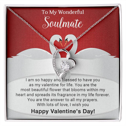 To My Wonderful Soulmate I Am Blessed to Have You for My Valentine Forever Love Pendant Necklace - Mallard Moon Gift Shop