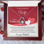To My Wonderful Wife I Will Cherish You Forever and Always Forever Love Pendant Necklace
