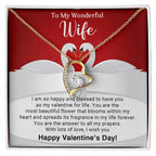 To My Wonderful Wife You are the Answer to my Prayers Forever Love Pendant Necklace