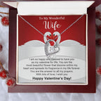 To My Wonderful Wife You are the Answer to my Prayers Forever Love Pendant Necklace