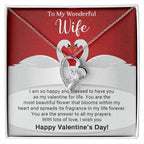 To My Wonderful Wife You are the Answer to my Prayers Forever Love Pendant Necklace