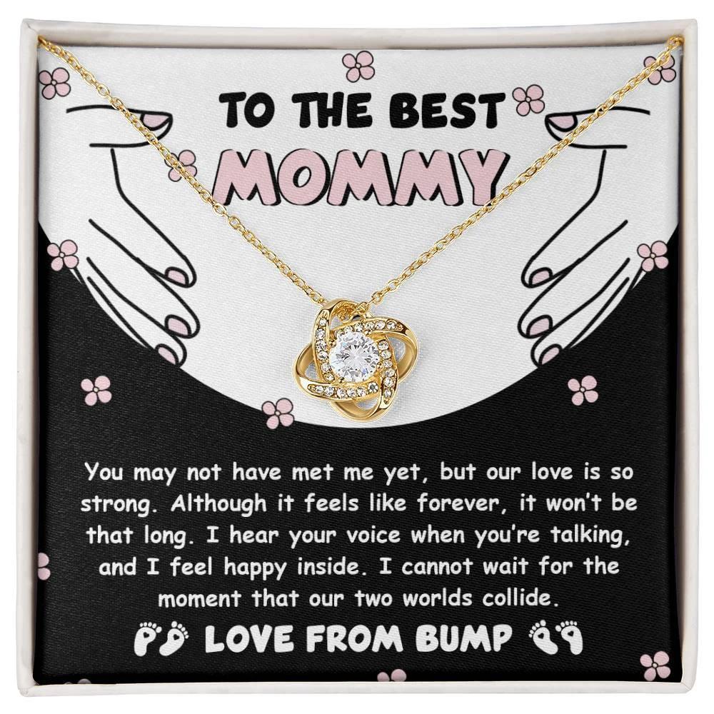 To the Best Mommy To Be Our Love Is Strong - Love Knot Necklace