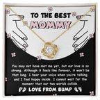 To the Best Mommy To Be Our Love Is Strong - Love Knot Necklace