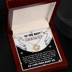 To the Best Mommy To Be Our Love Is Strong - Love Knot Necklace