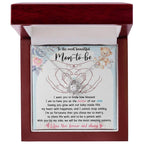 To the Most Beautiful Mom to Be I Am Blessed To Have You as the Mother of Our Child - Love Knot Necklace