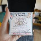To the Most Beautiful Mom to Be I Am Blessed To Have You as the Mother of Our Child - Love Knot Necklace