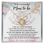 To the Most Beautiful Mom to Be I Am Blessed To Have You as the Mother of Our Child - Love Knot Necklace