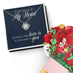 To the Owner of My Heart Love Knot Necklace with Message Card