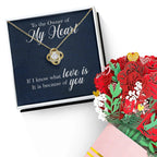 To the Owner of My Heart Love Knot Necklace with Message Card