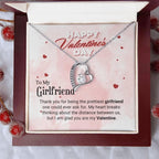 To The Prettiest Girlfriend Happy Valentine's Day Forever Love Pendant Necklace