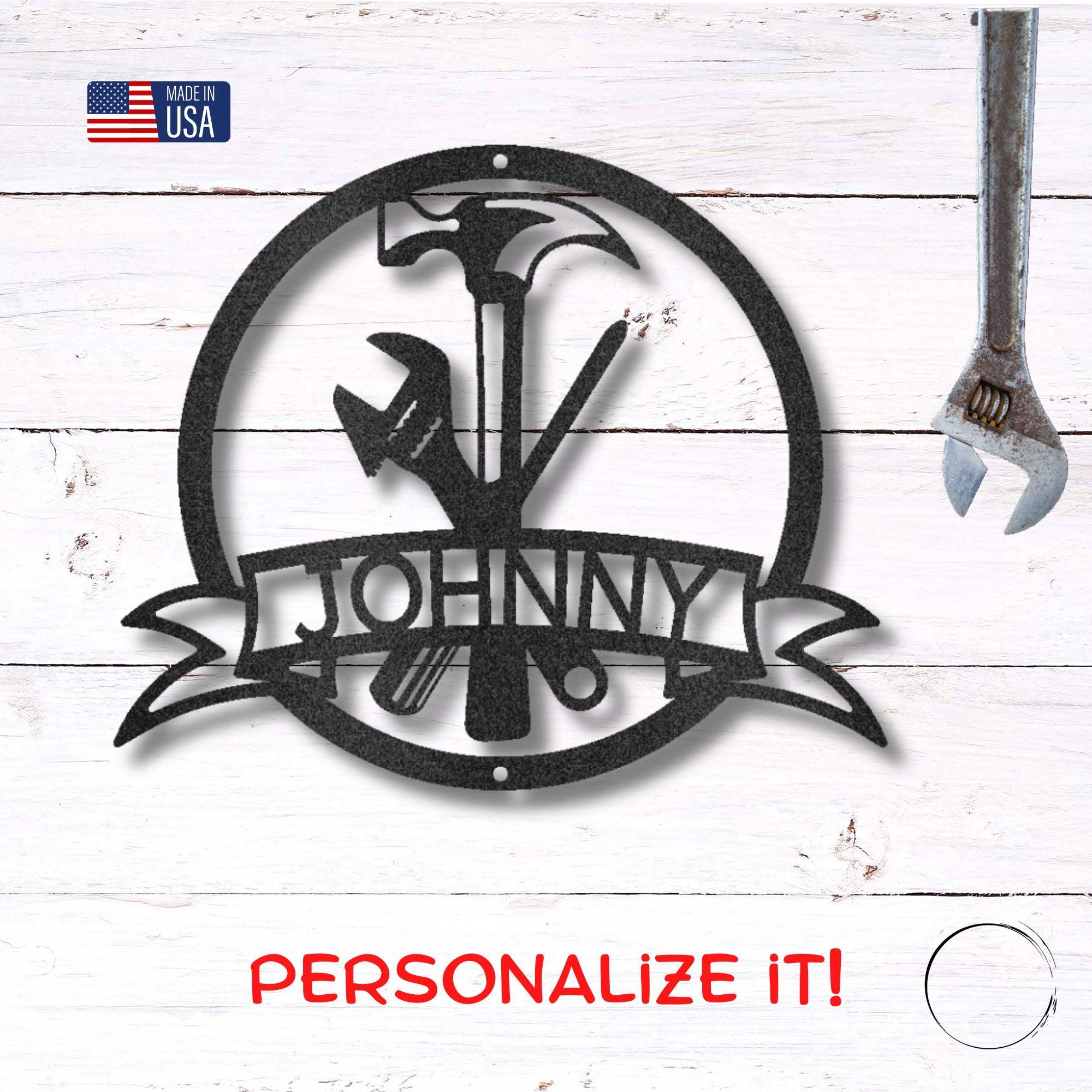 Tool Man Personalized Metal Wall Art - Mallard Moon Gift Shop