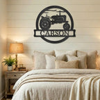 Personalized Tractor Metal Wall Art | Custom Farm Name Sign | Farmer Metal Sign | Rustic Farmhouse Decor | Country Wall Art | Made in USA
