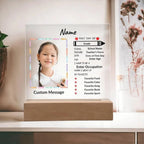 First Day of School Personalized Photo Acrylic Keepsake Plaque