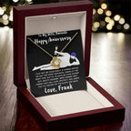 To My Soulmate Dazzling Love Knot Necklace with Message Card and Gift Box