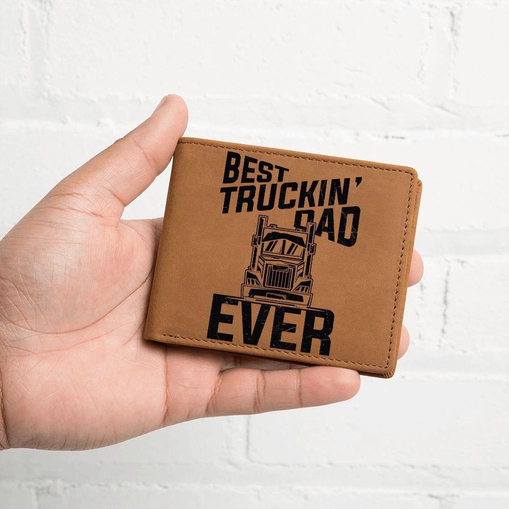 Trucker Dad Handcrafted Custom Leather Wallet