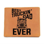 Trucker Dad Handcrafted Custom Leather Wallet