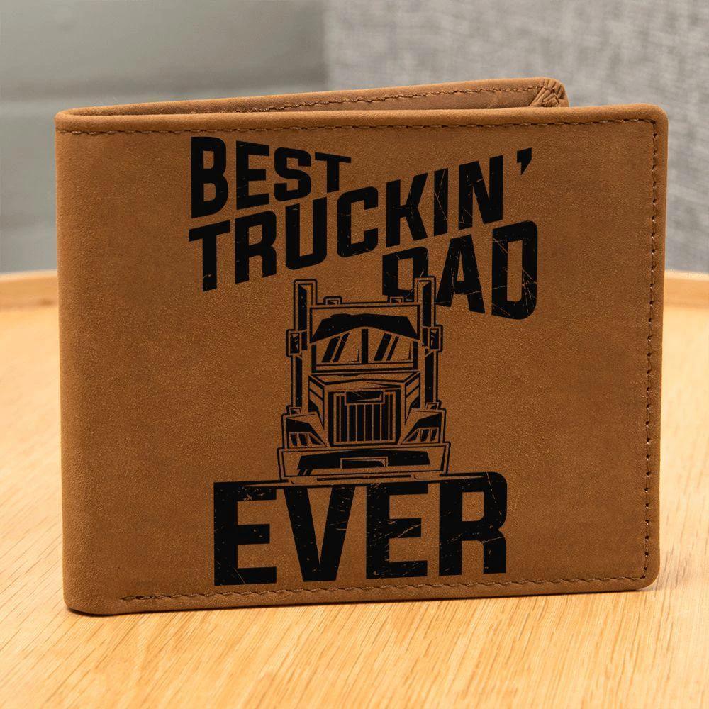 Trucker Dad Handcrafted Custom Leather Wallet