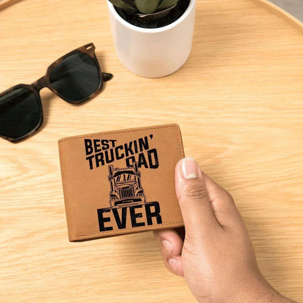 Trucker Dad Handcrafted Custom Leather Wallet
