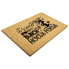 t’s Just a Bunch of Hocus Pocus Coir Doormat – Witchy Halloween Front Porch Decor | Funny Spooky Welcome Mat | Rustic Autumn Entry Rug