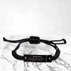 Uncle Black Rope Bracelet Gifts, To My Uncle You are braver than you believe, stronger than you seem, Inspirational Birthday, Christmas Gifts