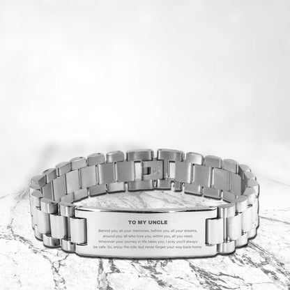 Uncle Ladder Stainless Steel Bracelet, Birthday Christmas Unique Gifts Behind you, all your memories, before you, all your dreams - Mallard Moon Gift Shop
