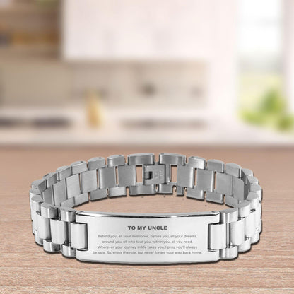 Uncle Ladder Stainless Steel Bracelet, Birthday Christmas Unique Gifts Behind you, all your memories, before you, all your dreams - Mallard Moon Gift Shop