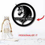 Custom Unicorn Name Metal Wall Art – Personalized Fantasy Sign – Girls Bedroom or Nursery Decor – 5 Sizes & Colors – Made in the USA
