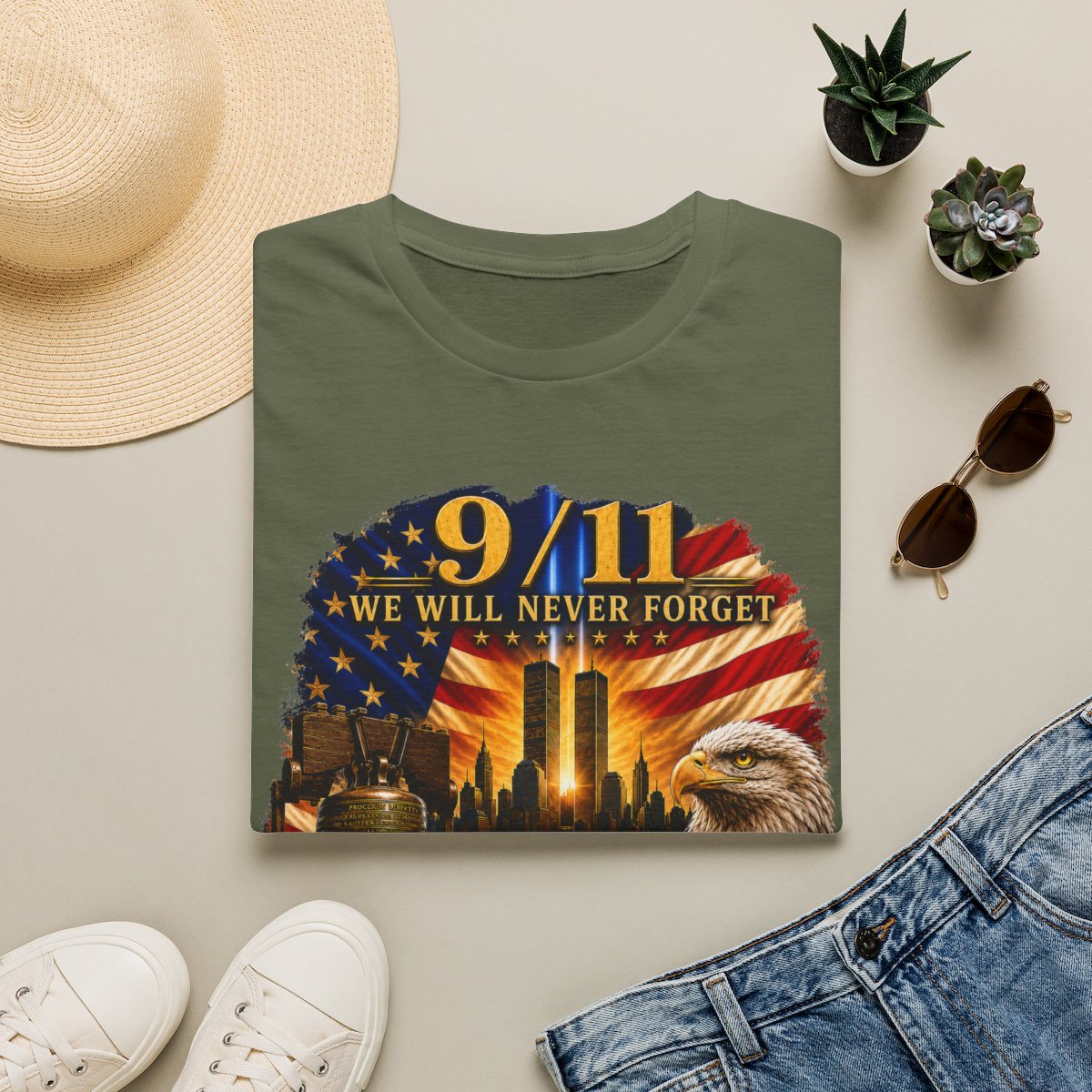 9/11 Memorial Shirt 25th Anniversary, Never Forget T-Shirt, 250 Years of Freedom 1776-2026, September 11 Remembrance Patriotic Tee