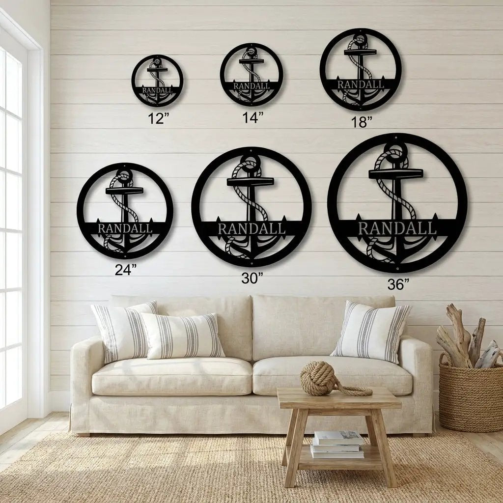 Personalized Anchor Name Metal Art – Your Name, Your Anchor