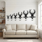 Personalized Deer Head Metal Wall Art Custom Family Name Sign Buck Antler Decor Rustic Cabin Farmhouse Wall Hanging Hunting Gift Idea