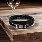 Valentine Gift for Boyfriend - You are my Best Friend, My Soulmate, My Everything Braided Vegan Leather Bracelet