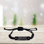 Veterinary Technician Black Braided Leather Rope Engraved Bracelet - Thanks for being who you are - Birthday Christmas Jewelry Gifts Coworkers Colleague Boss
