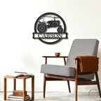 Vintage Tractor Personalized Metal Wall Art Sign
